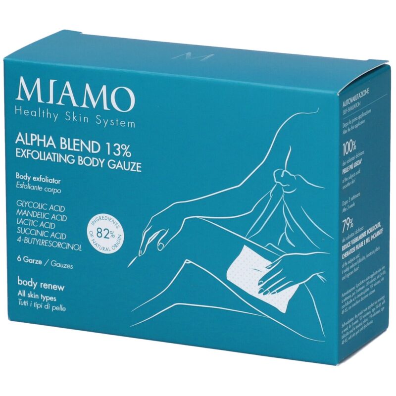 Miamo Alpha Blend 13% Exfoliating Body Garze Esfolianti Corpo - 6 Garze