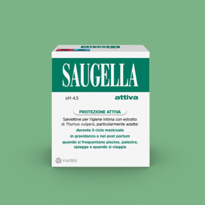 Saugella - Attiva Salviettine per l'Igiene Intima - 10 Salviettine Singole