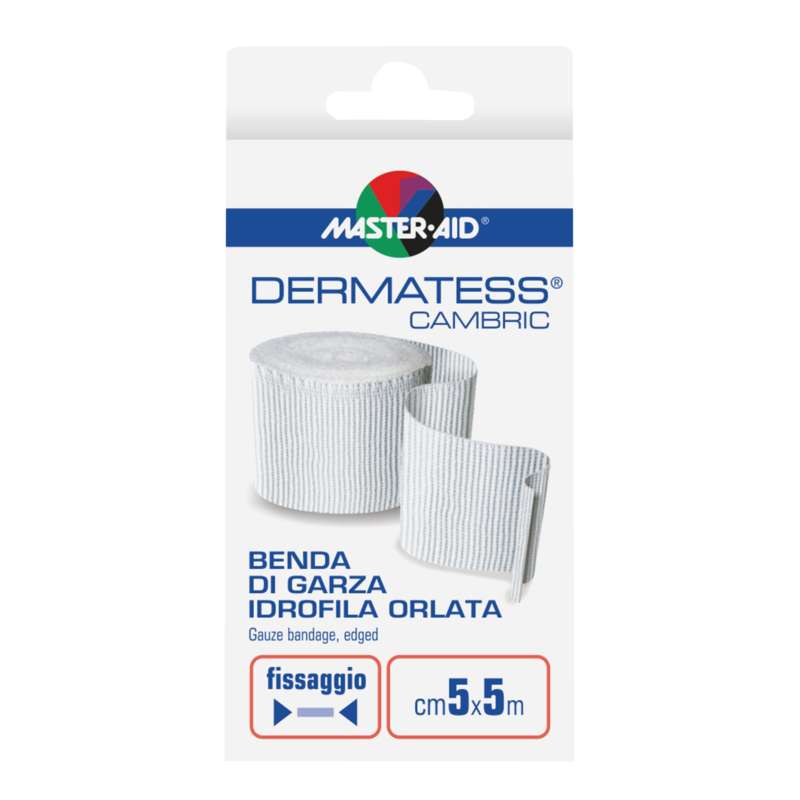 Master-Aid - Benda Orlata di Garza Idrofila Dermatess Cambric 5x5