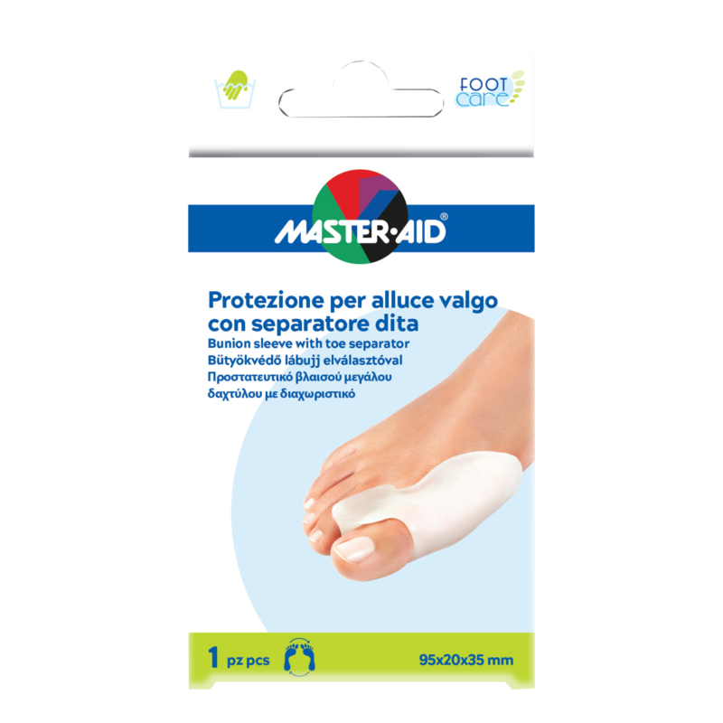 Master-Aid - Footcare Protezione Alluce Valgo con Separatore Dita D9