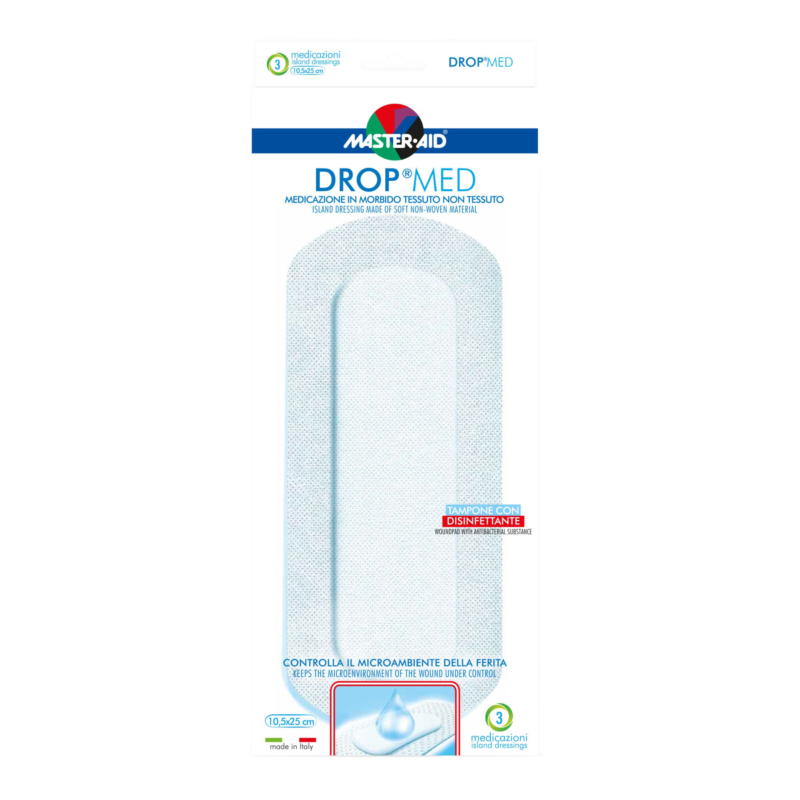 Master-Aid – Drop Med Cerotto Traspirante con Disinfettante 10,5x25