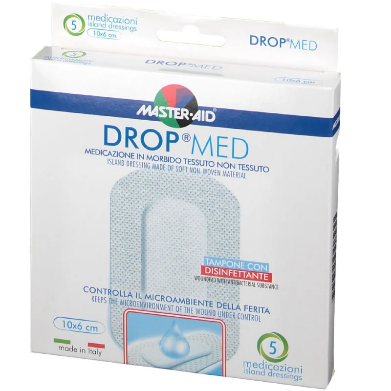 Master-Aid – Drop Med Cerotto Traspirante con Disinfettante 10x6