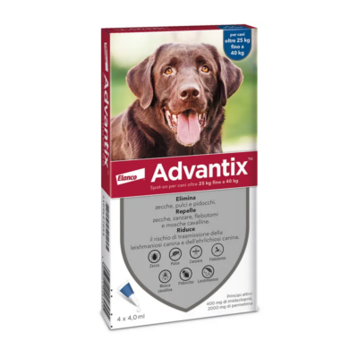 Advantix - Spot-On Cani Oltre 25Kg fino a 40kg 4 Pipette Monodose