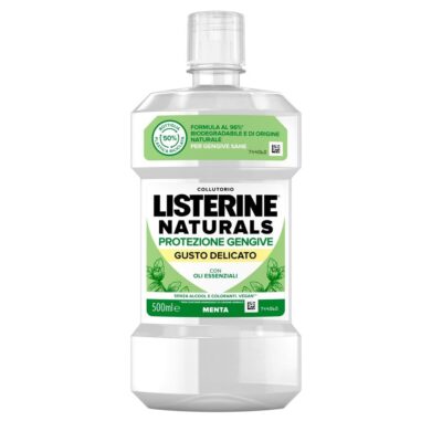 LISTERINE - Collutorio Naturals - Protezione Gengive - Gusto Delicato - 500ml