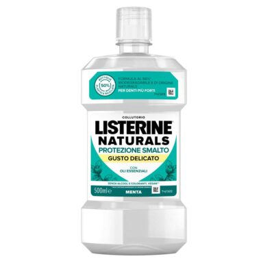 LISTERINE - Collutorio Naturals - Protezione Smalto - Gusto Delicato - 500ml