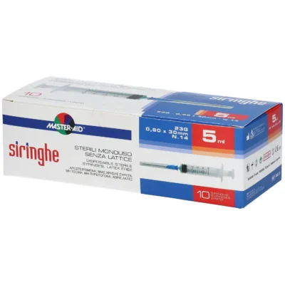 Master-Aid - Siringa per Venipuntura 5ml G23 10 Pezzi