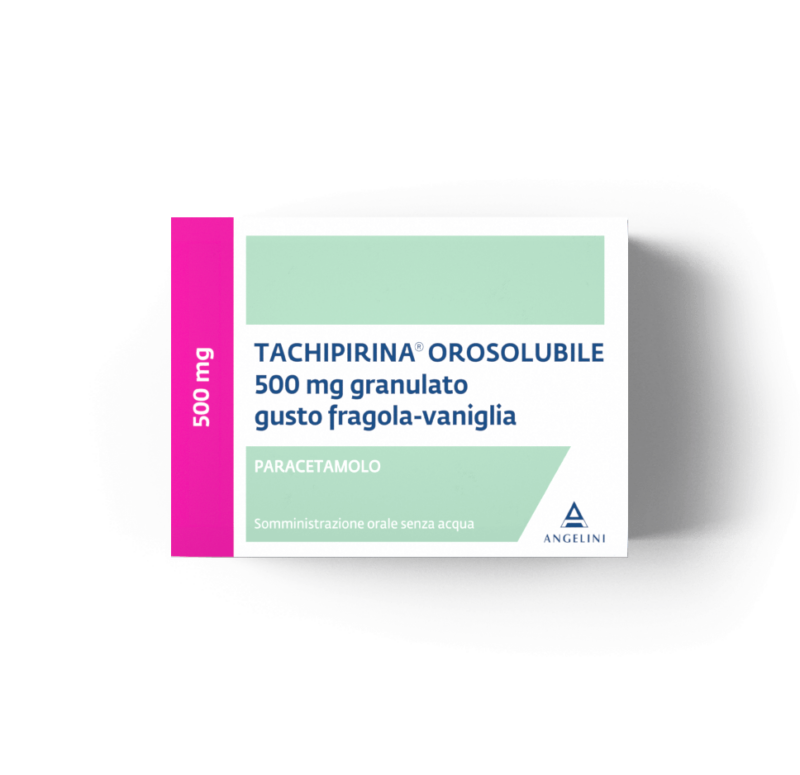 TACHIPIRINA Orosolubile 500mg granulato gusto fragola-vaniglia - 12 bustine