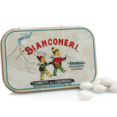 Amarelli - Bianconeri Liquirizia Confettata alla Menta - 50g