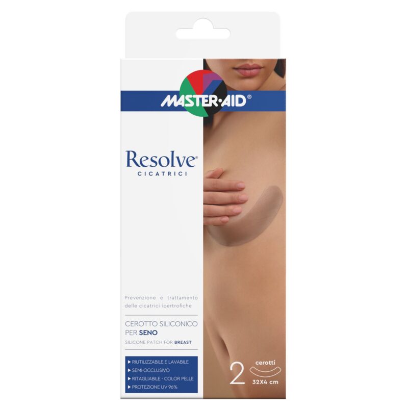 Master-Aid - Resolve Cicatrici - Cerotto Silicone Seno 32x4cm 2 Pezzi