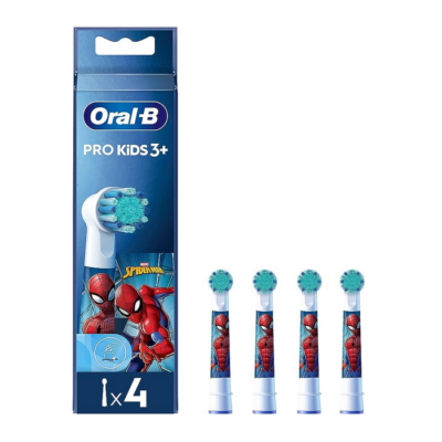 ORAL-B Pro Kids 3+ Testi di Ricambio Spiderman - 4 pezzi