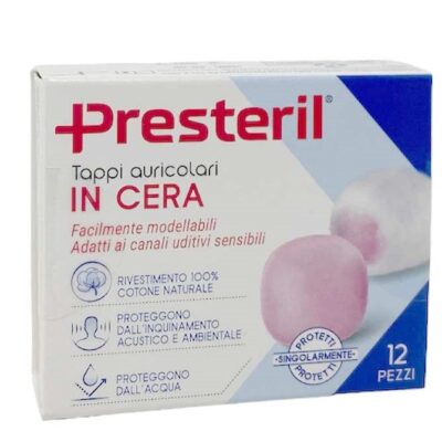 Presteril - Tappi Auricolari in Cera 12 Pezzi