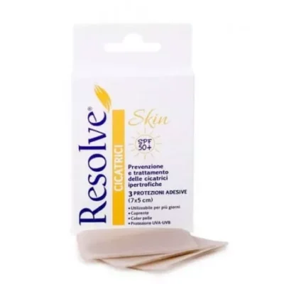 Resolve - Cicatrici Skin Protezioni Adesive SPF50+ 7x5cm 3 Pezzi