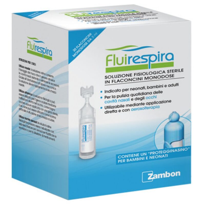 Fluirespira - Soluzione Fisiologica Sterile - 30 flaconcini monodose da 5ml