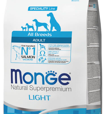 Monge - Natural Superpremium All Breeds Adult Light Salmone con Riso - 2,5Kg