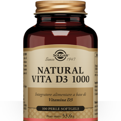 Solgar - Natural Vita D3 1000 - 100 perle softgels