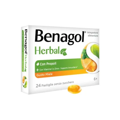 Benagol Herbal Gusto Miele Senza Zucchero - 24 pastiglie