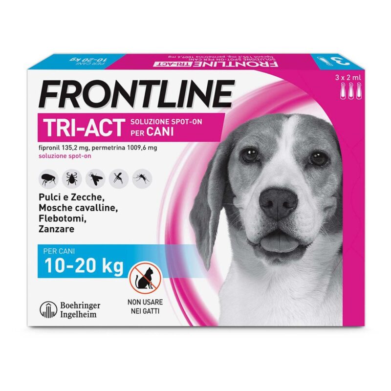 Frontline Tri-Act Soluzione Spot-On per Cani 10-20 kg - 3 pipette