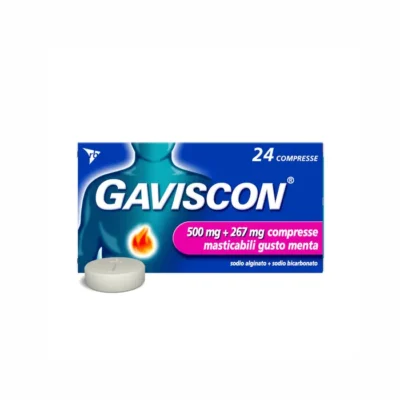 Gaviscon 500 mg + 267 mg Gusto Menta - 24 compresse masticabili