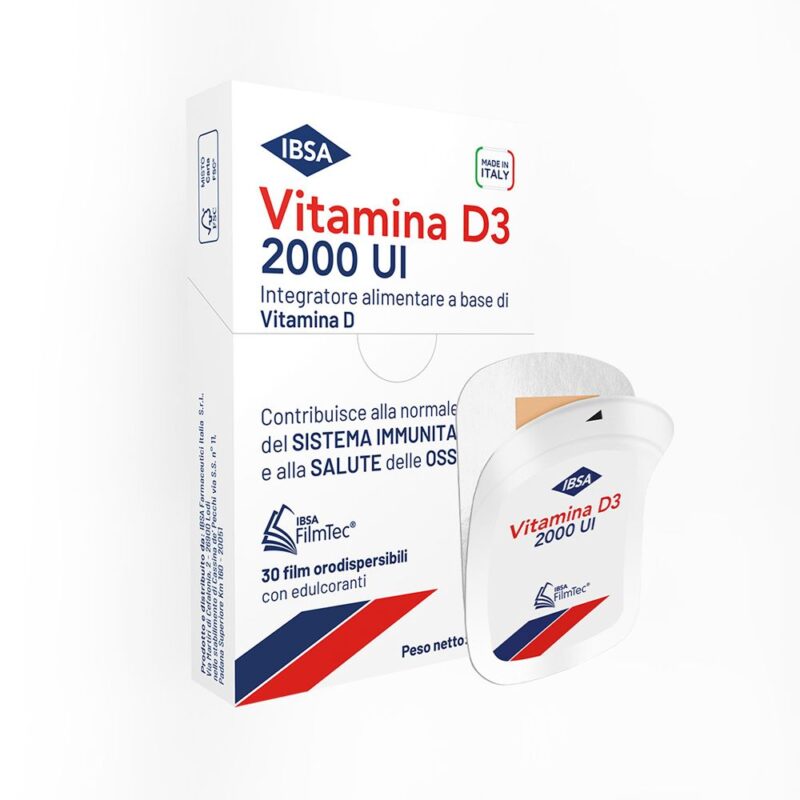 IBSA Vitamina D3 2000 UI Integratore - 30 film orodispendabili