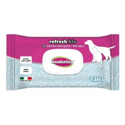 Inodorina Refresh Bio Talco - 30 salviette detergenti