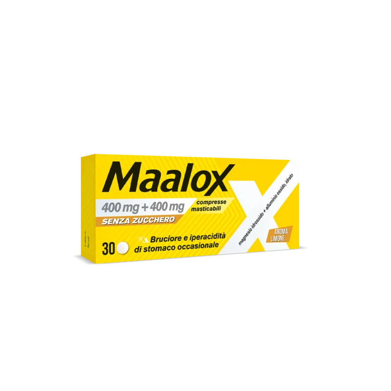 Maalox 400mg+400mg Senza Zucchero - 30 compresse masticabili