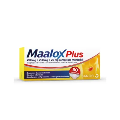 Maalox Plus 200mg+200mg+25mg - 50 compresse masticabili