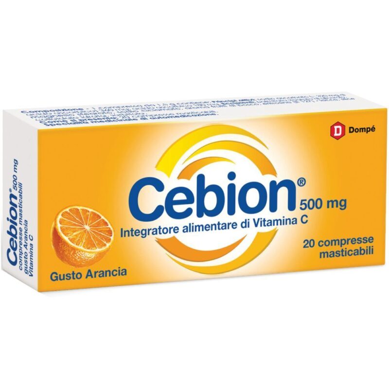 Cebion 500g Gusto Arancia Integratore - 20 compresse masticabili