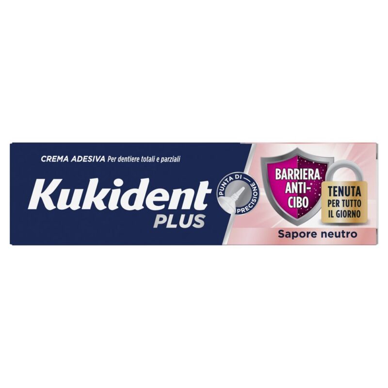 Kukident Plus Barriera Anti-Cibo Crema Adesiva - 40g