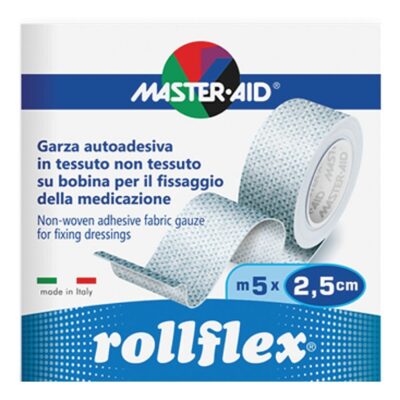 Master-Aid Rollflex Garza Autoadesiva 5m x 2,5cm - 1 garza