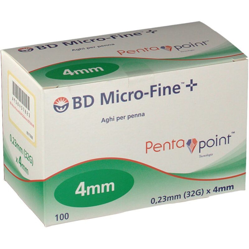 BD Micro-Fine Aghi per Penna 0,23mm (32G) x 4mm - 100 pezzi