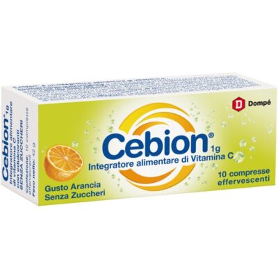 Cebion 1g Gusto Arancia Senza Zuccheri Integratore - 10 compresse effervescenti