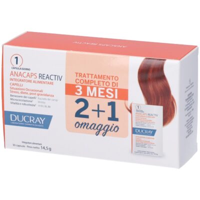 Ducray Anacaps Reactiv Integratore - 3 confezioni da 30 capsule