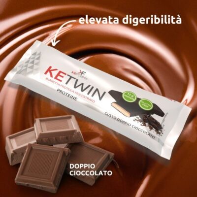 Keforma Ketwin Doppio Cioccolato - 1 barretta da 40g