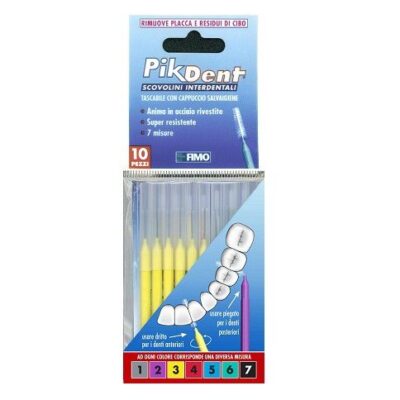 PikDent Scovolini Interdentali 0,6mm Giallo - 10 pezzi