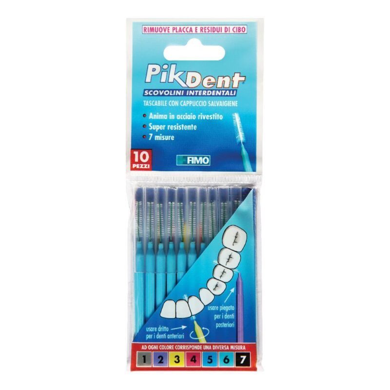 PikDent Scovolini Interdentali 0,8mm Azzurro - 10 pezzi