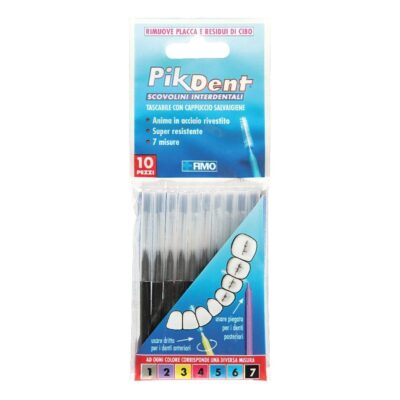 PikDent Scovolini Interdentali 1,0mm Nero - 10 pezzi