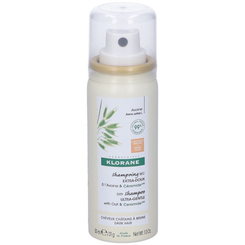 Klorane Shampoo Secco all'Avena per Capelli Scuri - 50ml