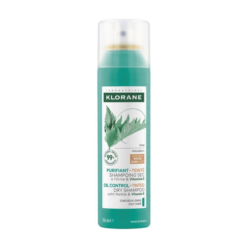 Klorane Shampoo Secco all'Ortica per Capelli Scuri - 150ml